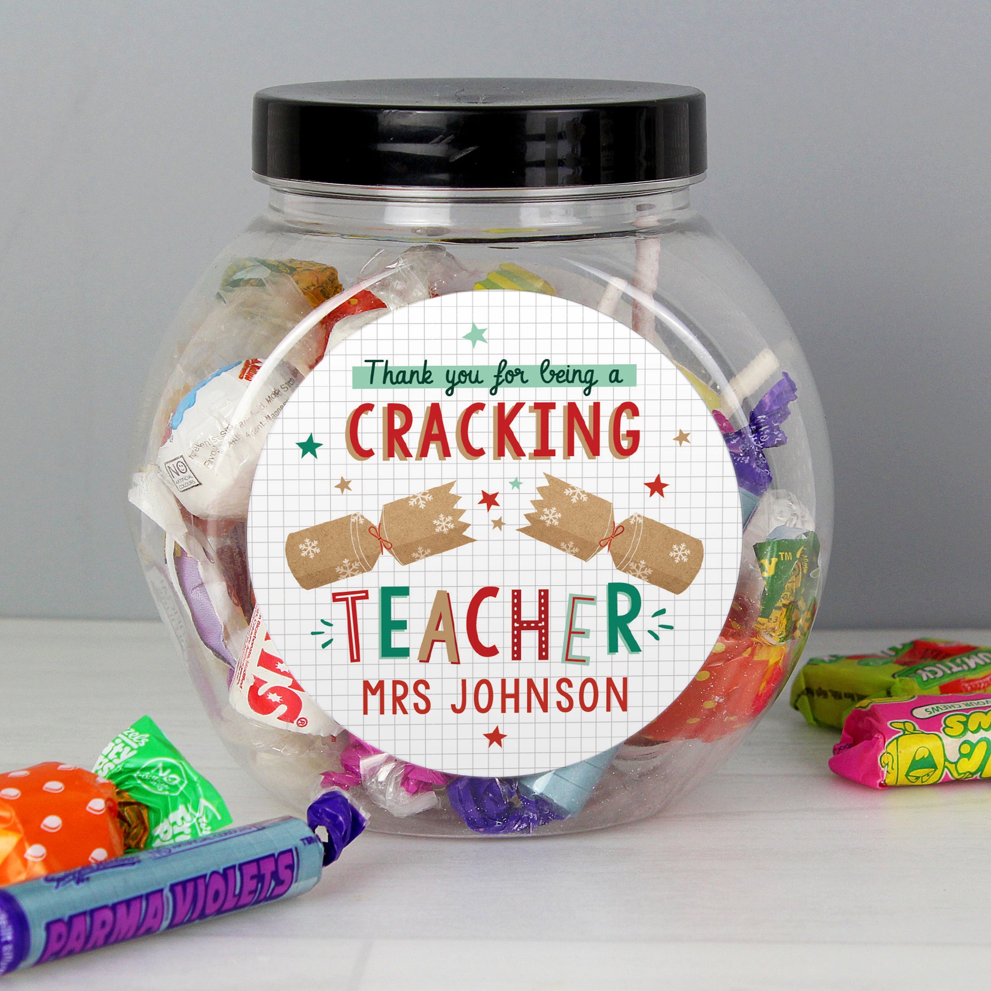 Personalised Cracking Teacher Sweet Jar - image 3
