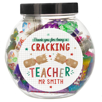 Personalised Cracking Teacher Sweet Jar - image 4