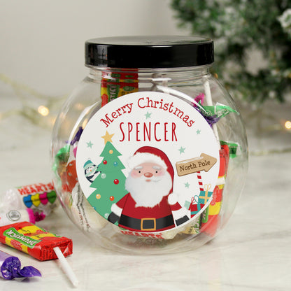 Personalised Santa Sweet Jar from Heartfelt Gifts