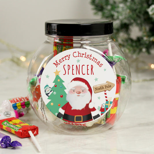 Personalised Santa Sweet Jar from Heartfelt Gifts