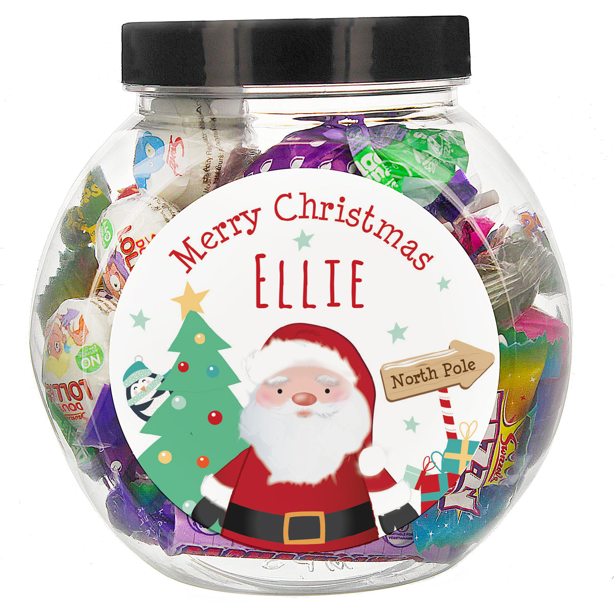 Personalised Santa Sweet Jar - image 4