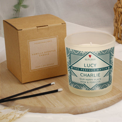 Personalised The Perfect Match Scented Jar Candle - image 4
