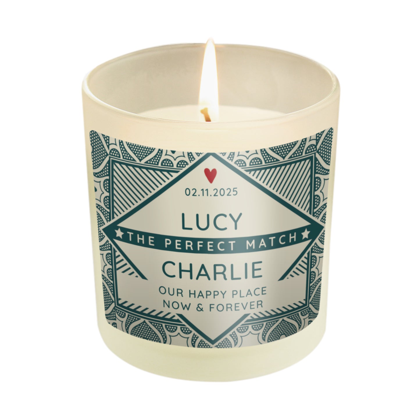Personalised The Perfect Match Scented Jar Candle - image 5