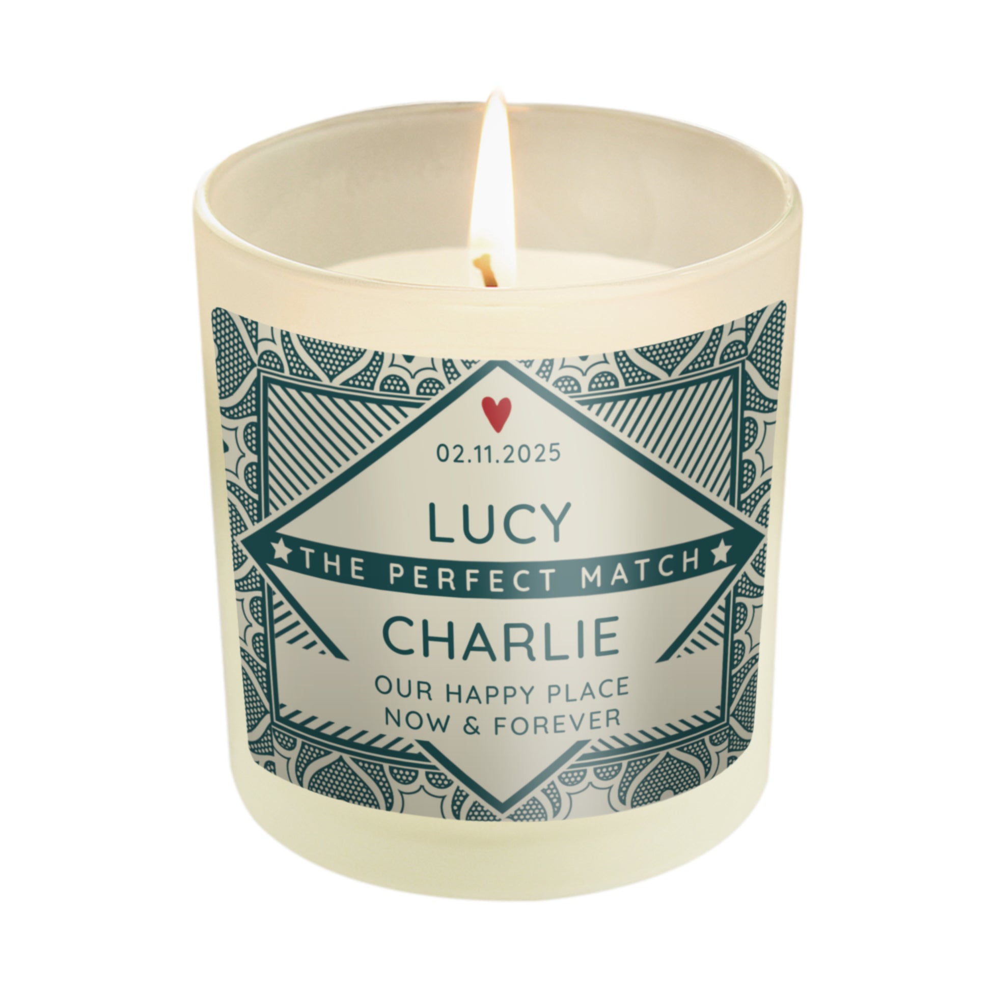 Personalised The Perfect Match Scented Jar Candle - image 5