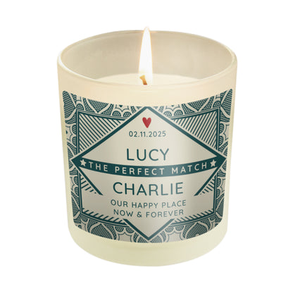 Personalised The Perfect Match Scented Jar Candle - image 5