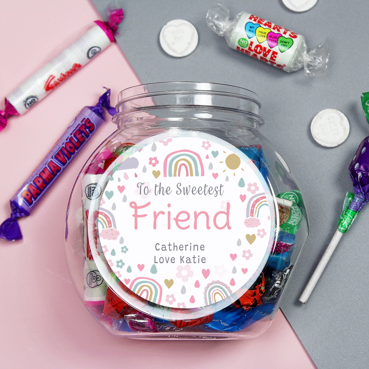 Personalised Rainbows & Sunshine Sweet Jar - image 3