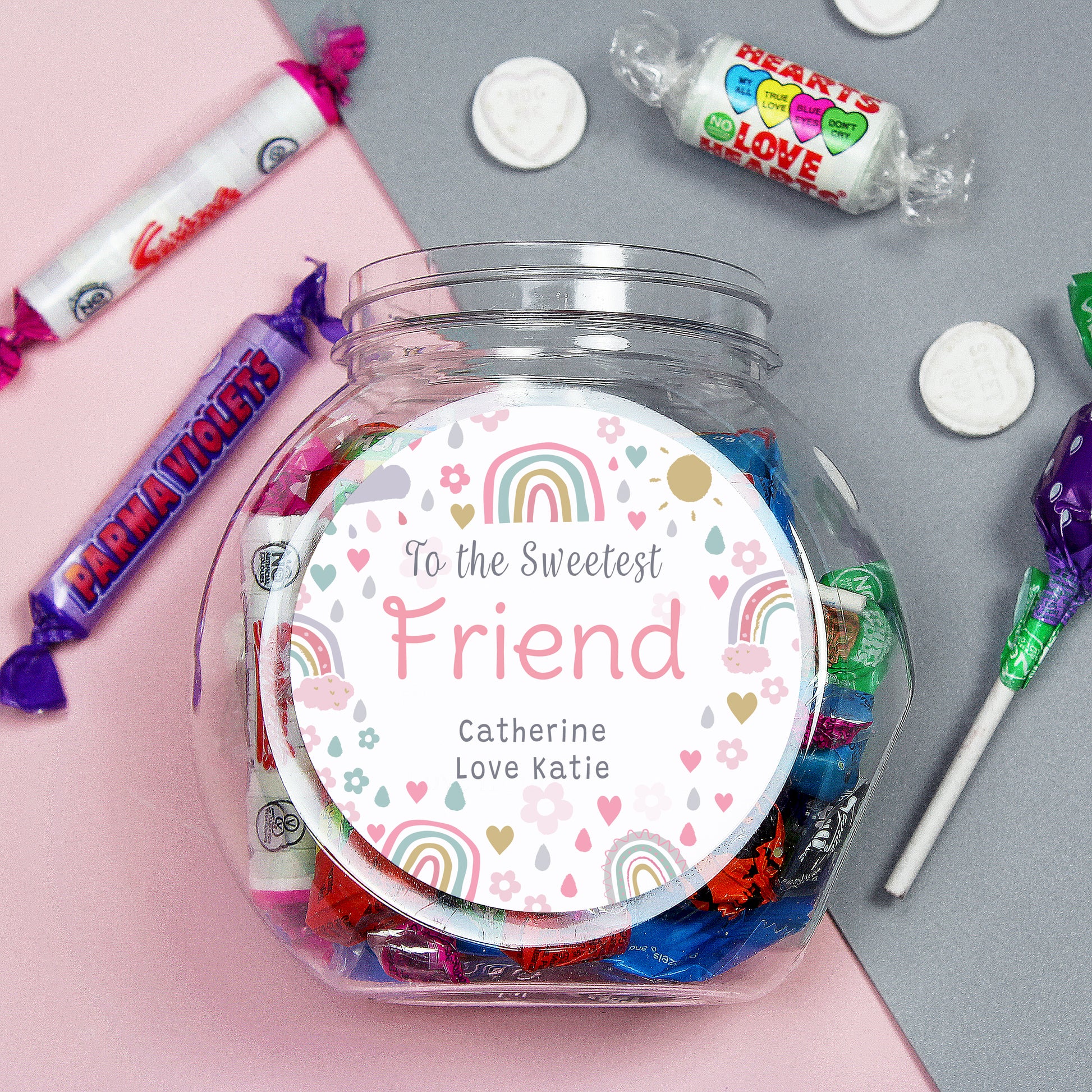 Personalised Rainbows & Sunshine Sweet Jar - image 3