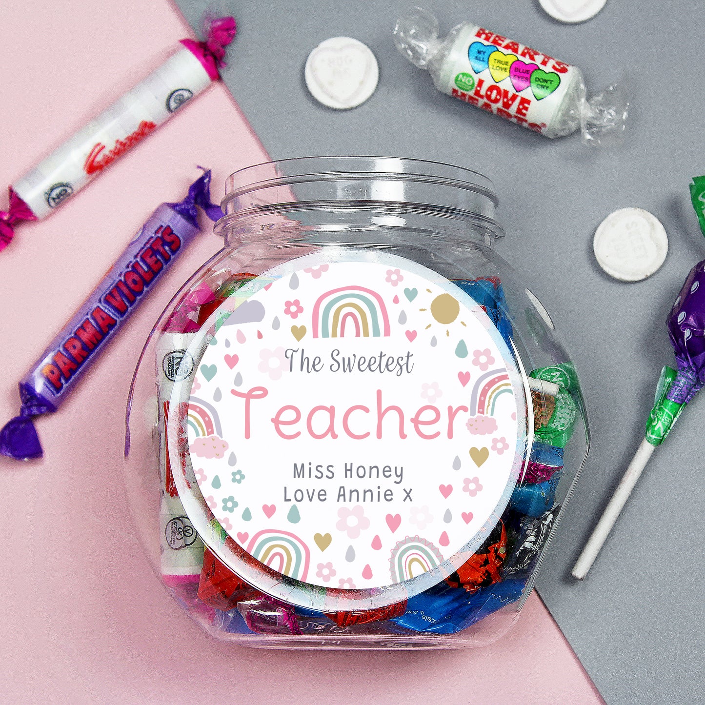 Personalised Rainbows & Sunshine Sweet Jar - image 6