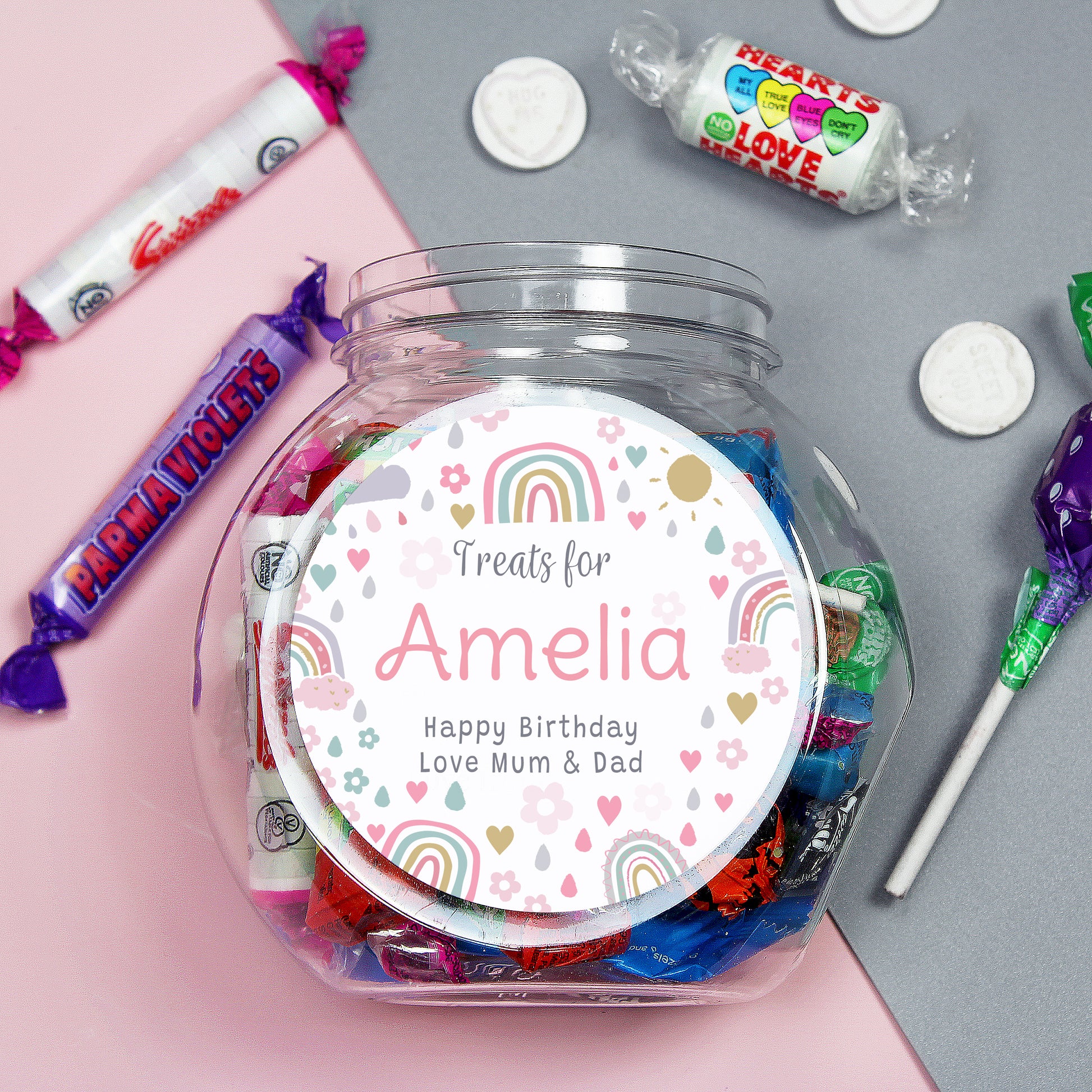 Personalised Rainbows & Sunshine Sweet Jar - image 8