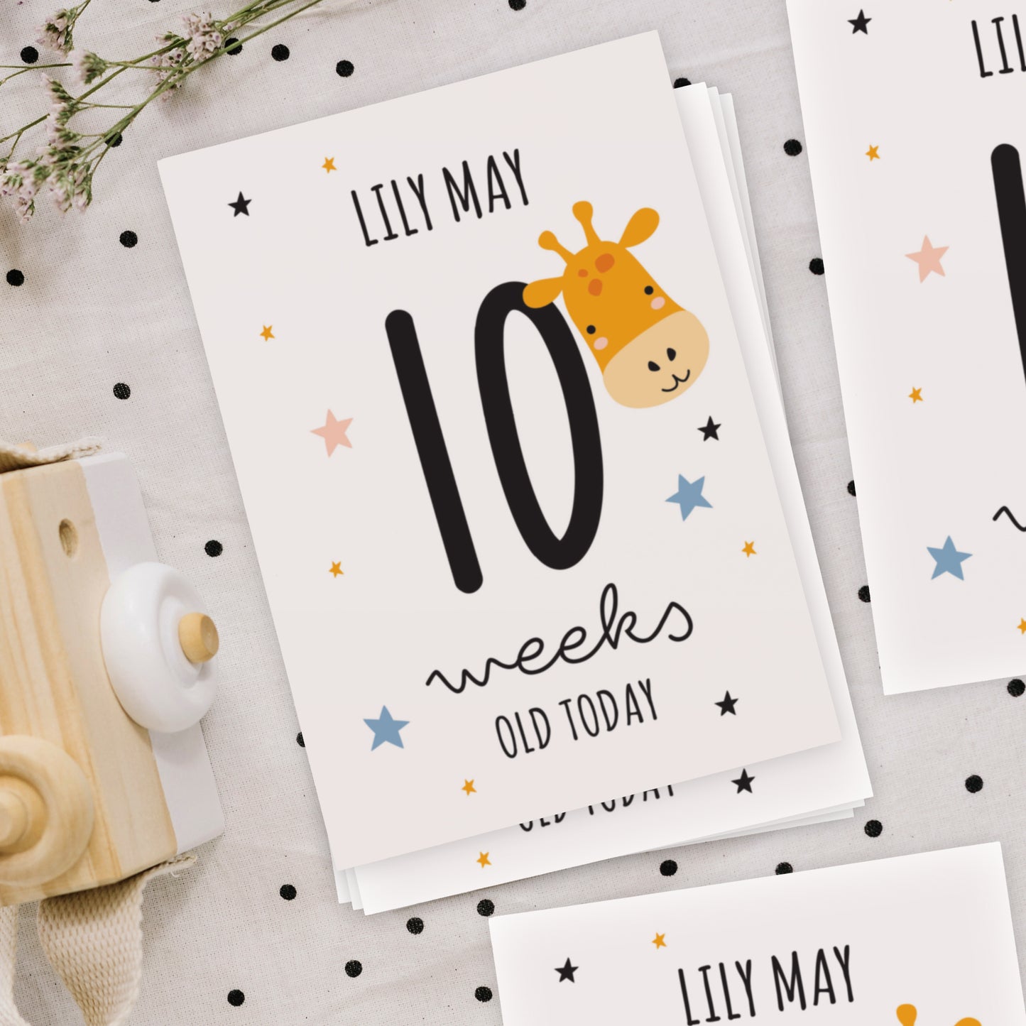 Personalised Animals Baby Milestone Cards - image 2