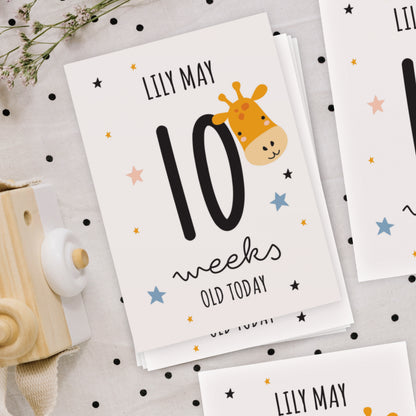 Personalised Animals Baby Milestone Cards - image 2