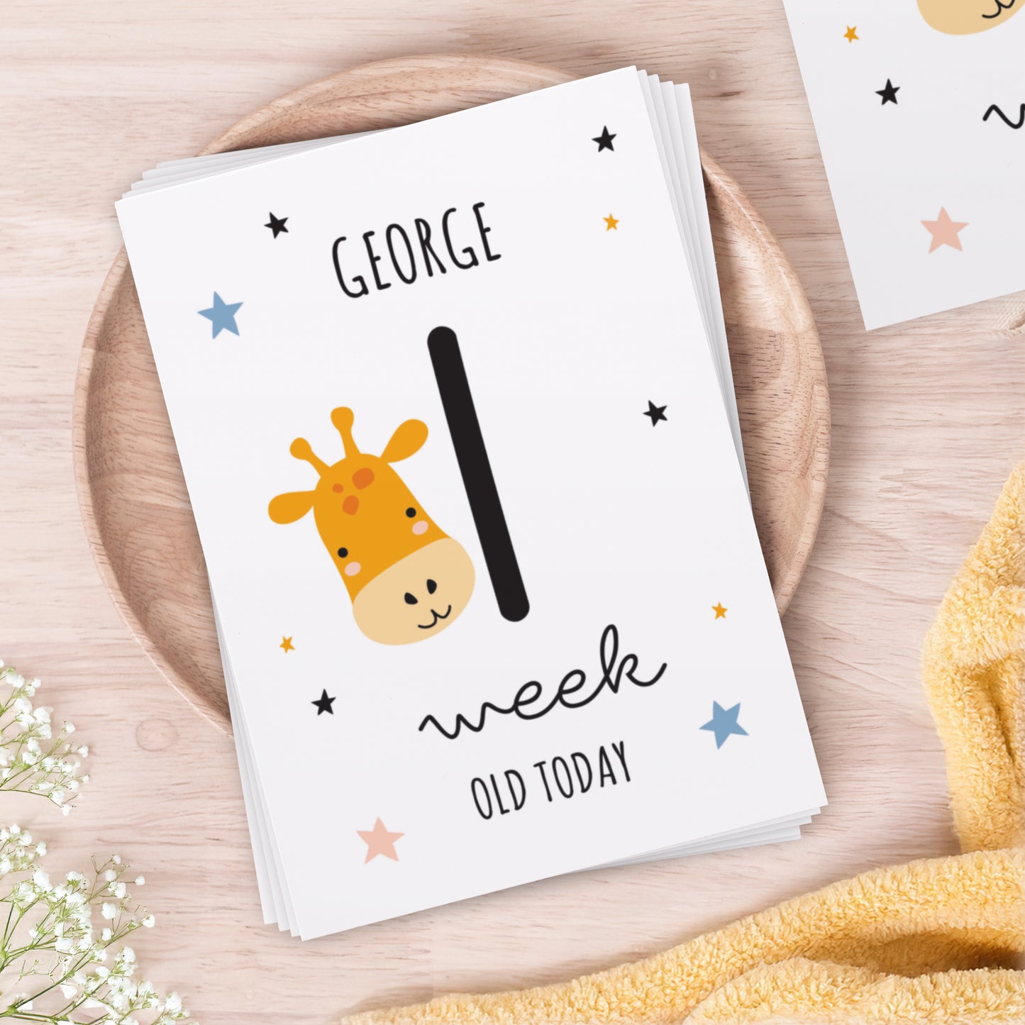 Personalised Animals Baby Milestone Cards - image 6