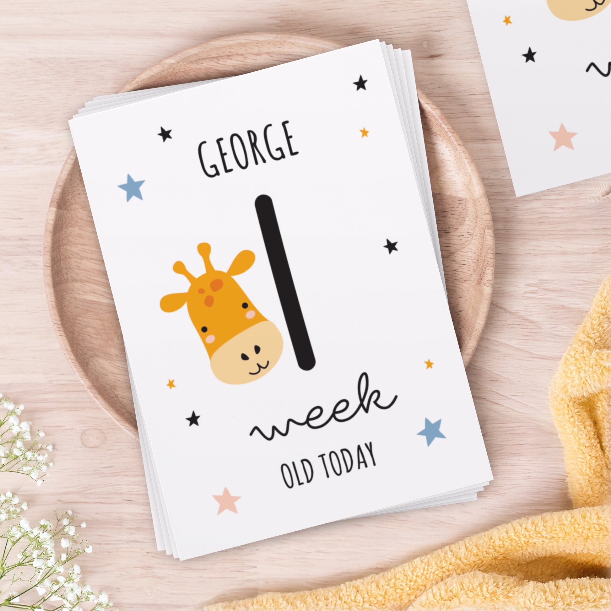 Personalised Animals Baby Milestone Cards - image 6