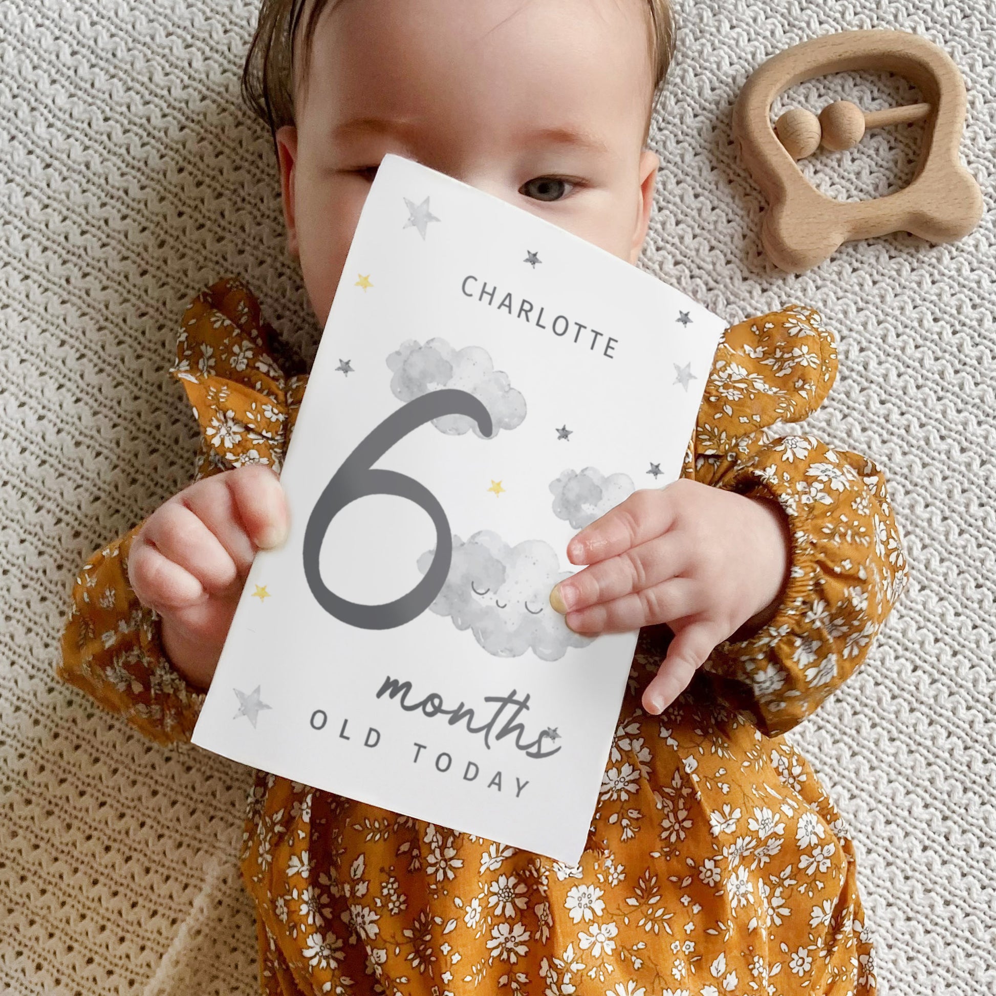 Personalised Cloud Baby Milestone Cards - image 4