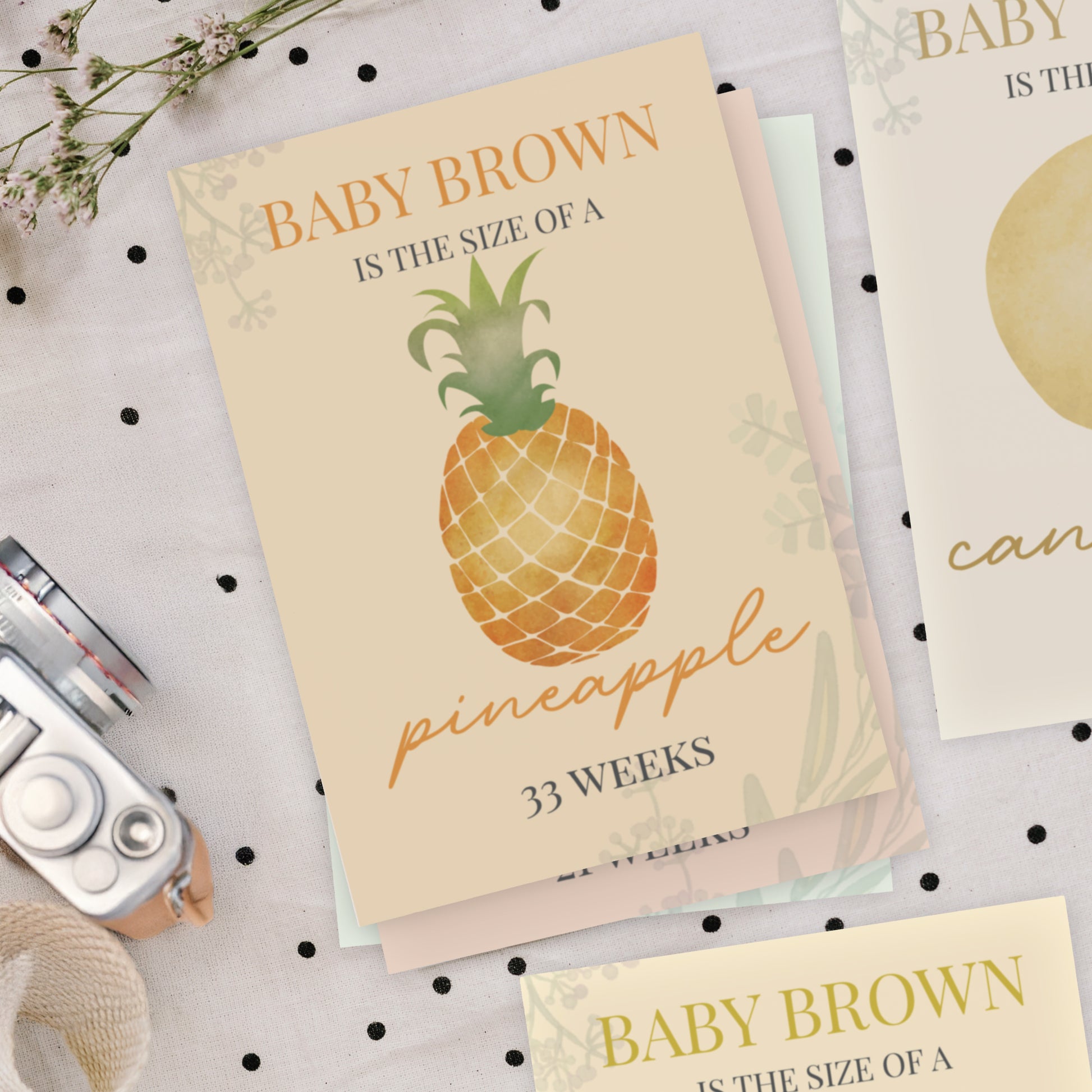 Personalised Bump to Baby Pregnancy Milestone Cards - image 4