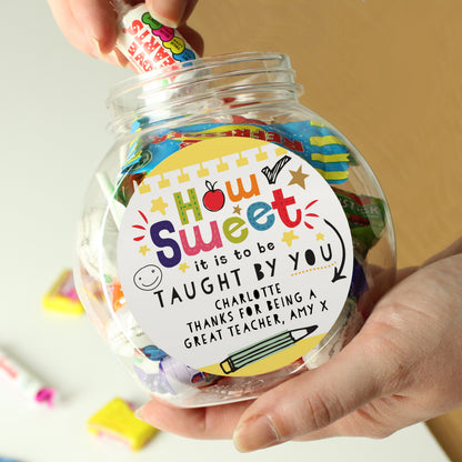 Personalised Shape Little Minds Sweet Jar from Heartfelt Gifts