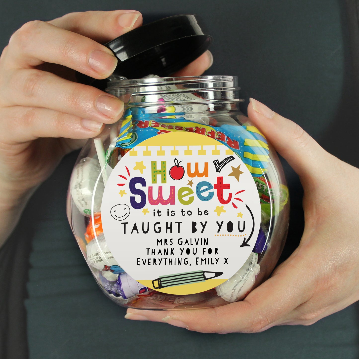 Personalised Shape Little Minds Sweet Jar - image 6