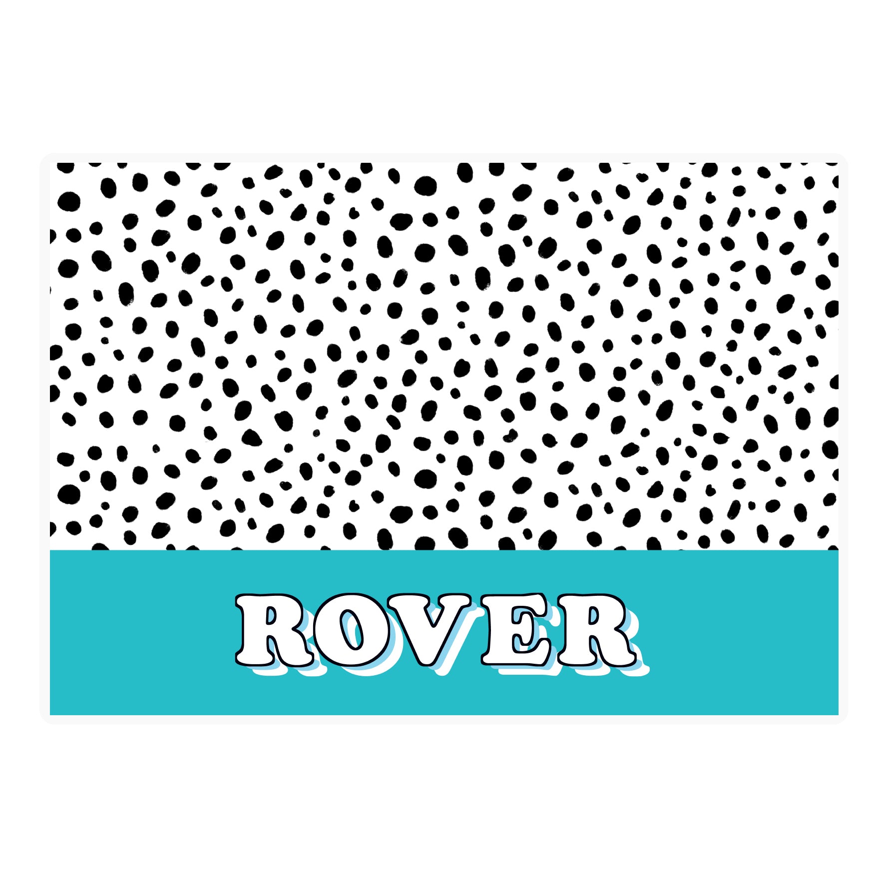 Personalised Blue Spots Dog Pet Bowl Mat - image 4