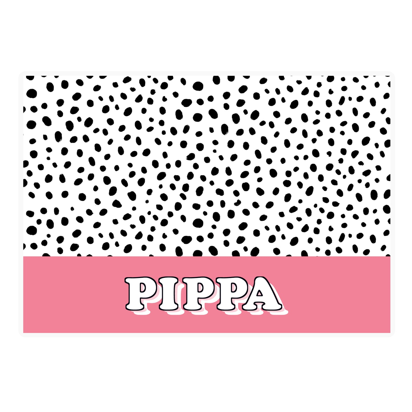 Personalised Pink Spots Dog Pet Bowl Mat - image 4