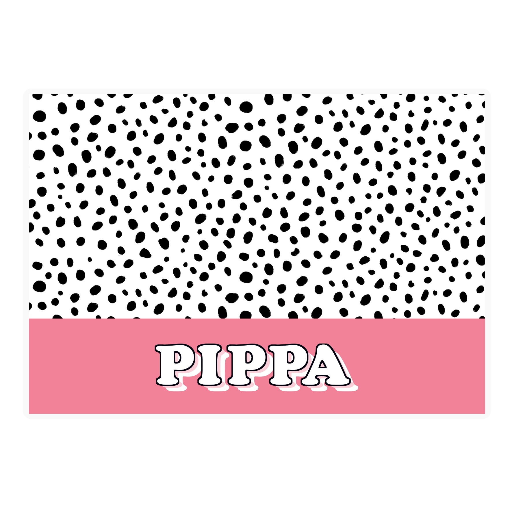 Personalised Pink Spots Dog Pet Bowl Mat - image 4