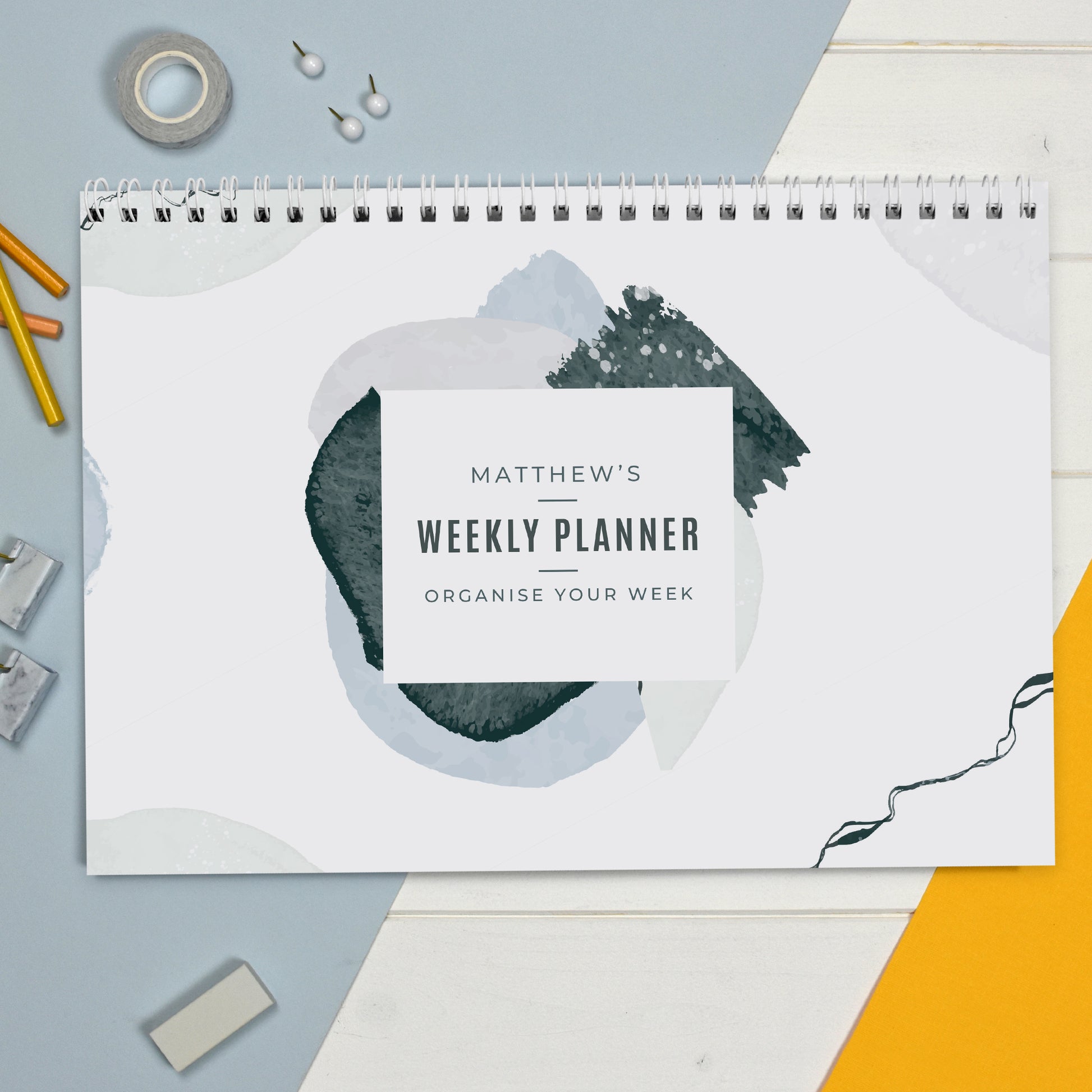 Personalised Abstract A4 Desk Planner from Heartfelt Gifts