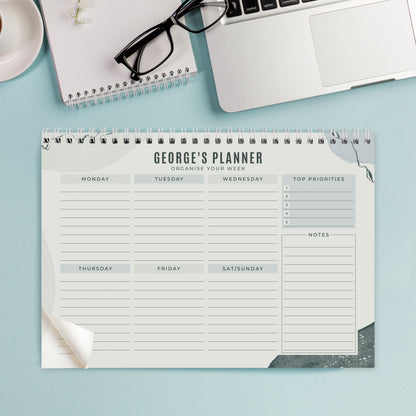 Personalised Abstract A4 Desk Planner - image 3