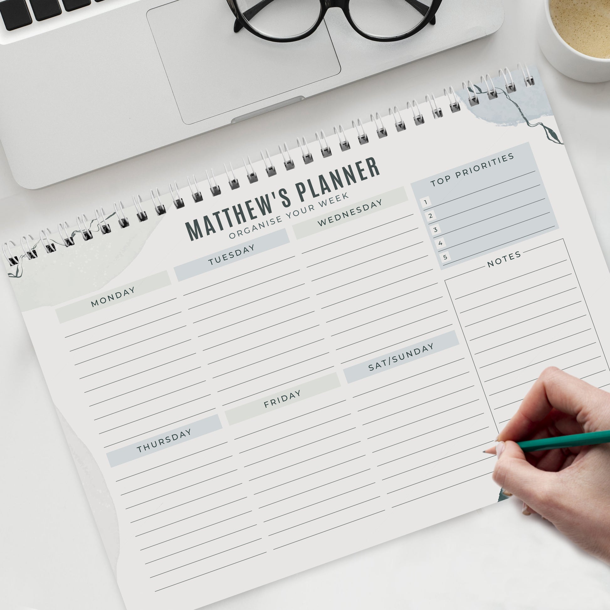 Personalised Abstract A4 Desk Planner - image 6
