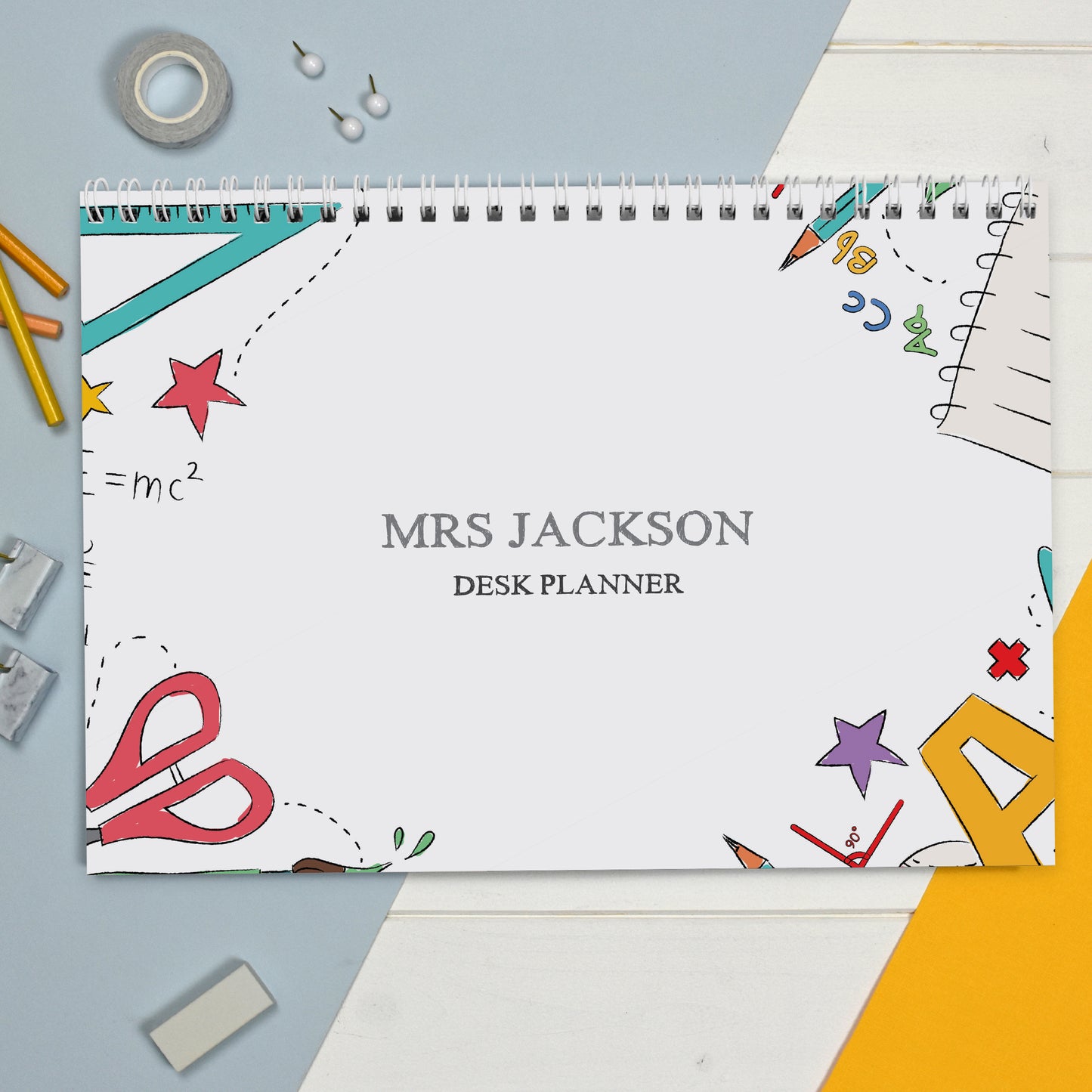 Personalised Teacher A4 Desk Planner from Heartfelt Gifts