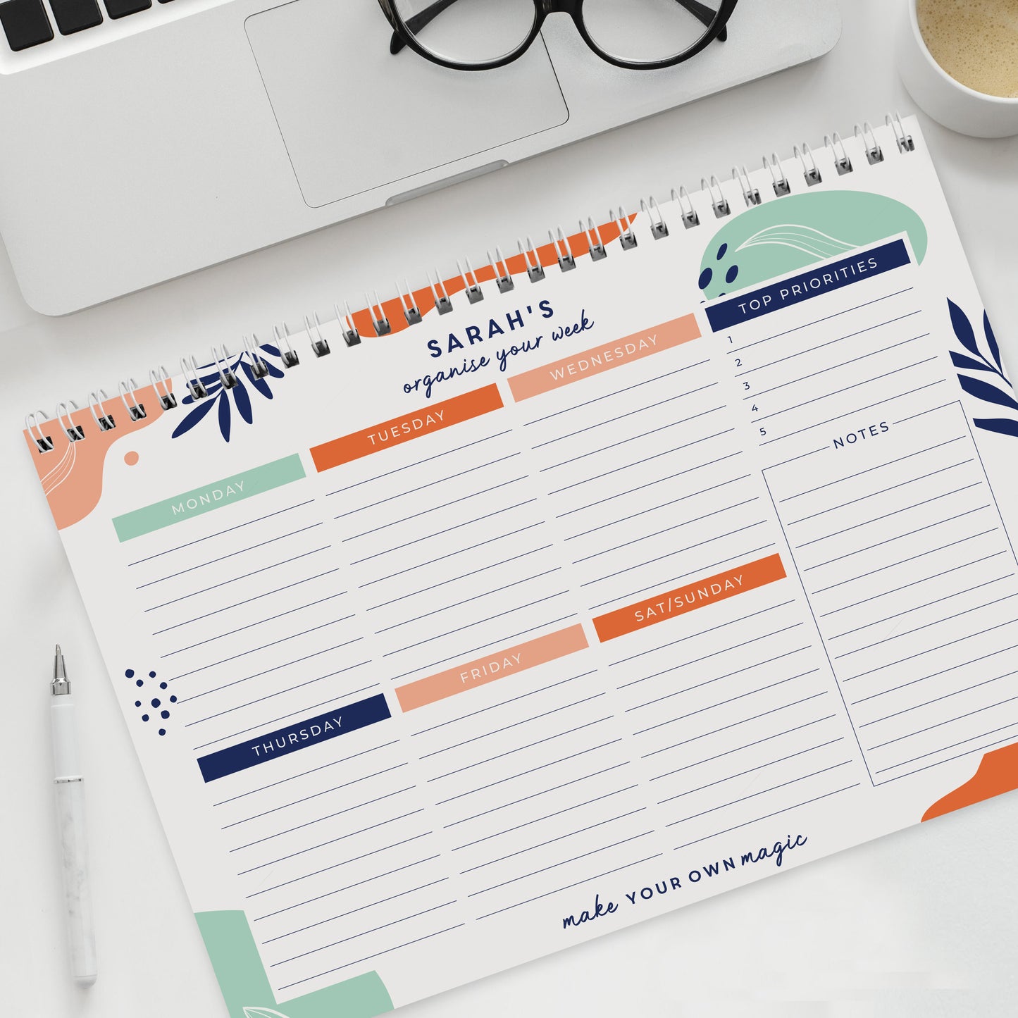 Personalised Tropical A4 Desk Planner - image 2