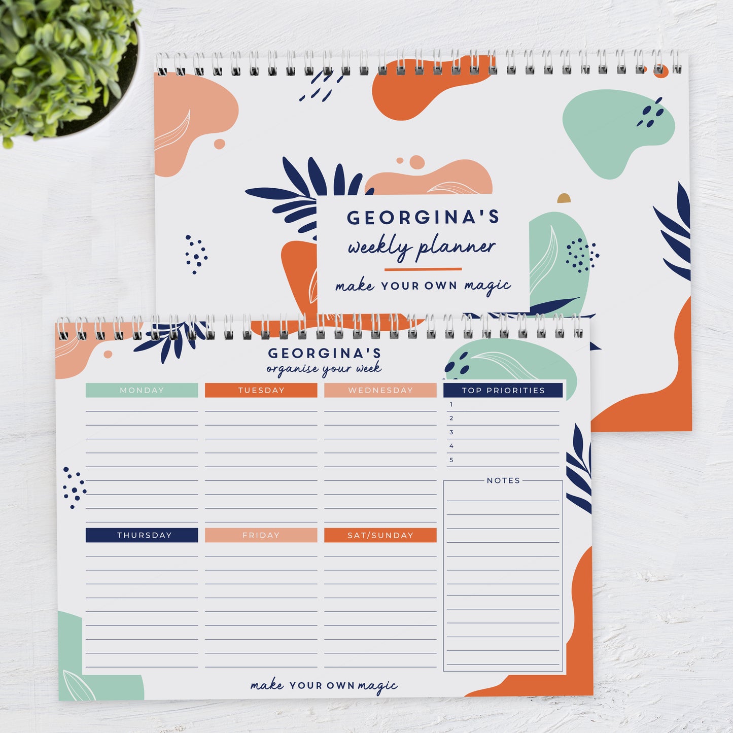 Personalised Tropical A4 Desk Planner - image 4