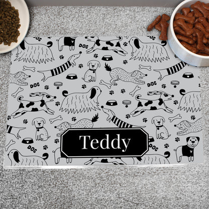 Personalised Dog Print Pet Bowl Mat - image 3
