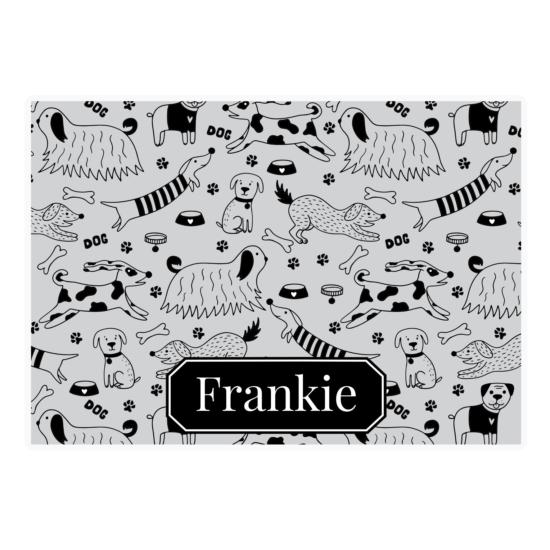 Personalised Dog Print Pet Bowl Mat - image 4