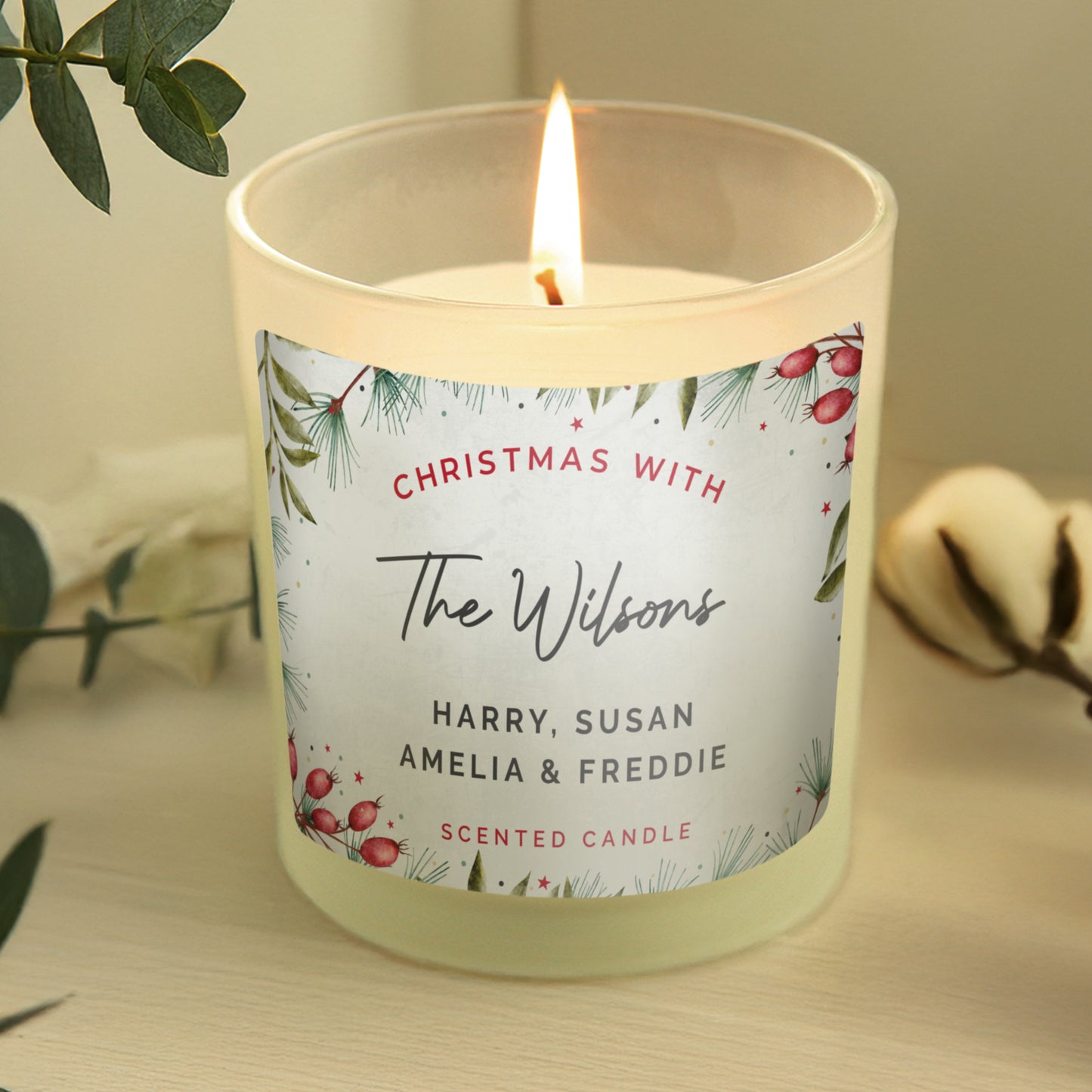 Personalised Christmas With... Scented Jar Candle from Heartfelt Gifts