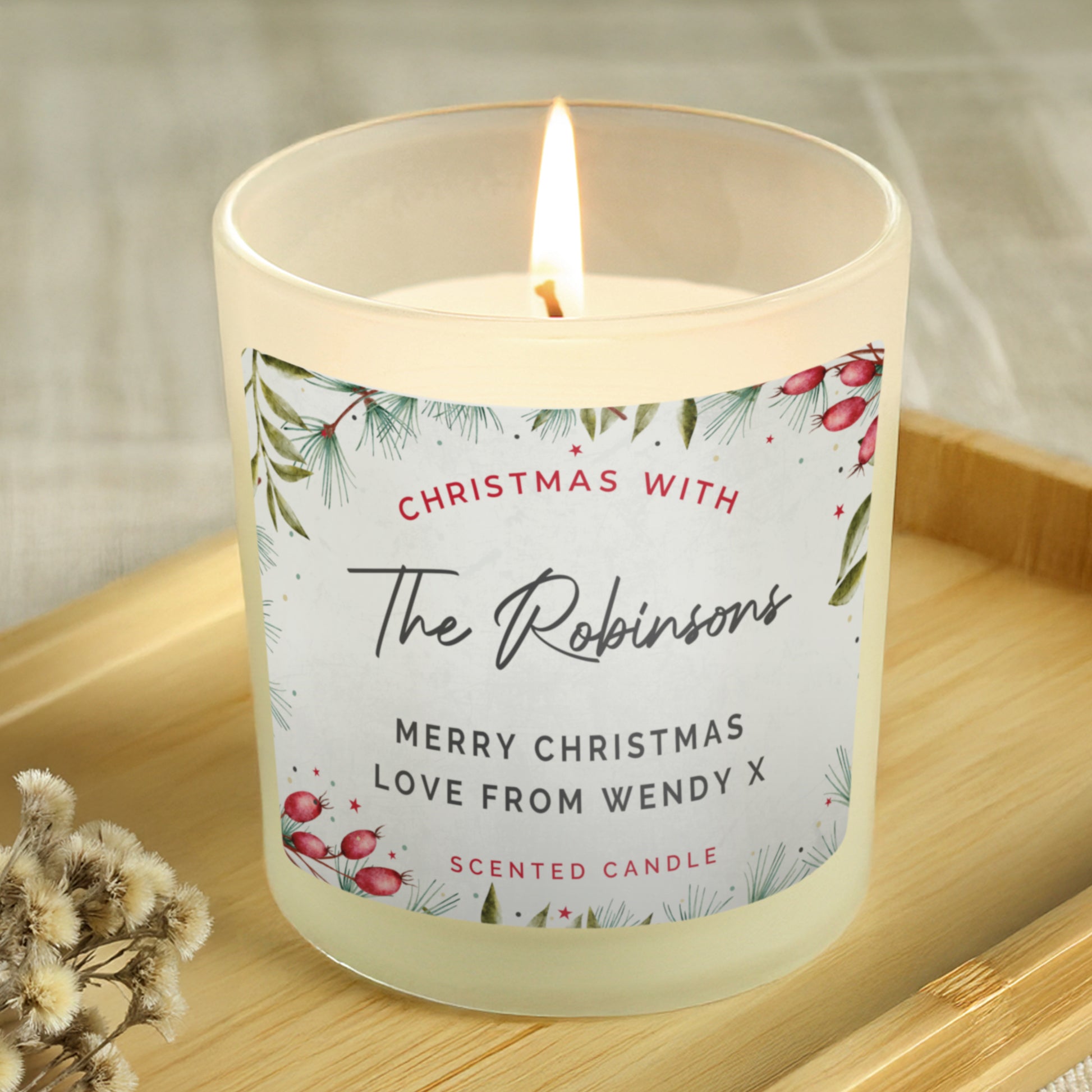 Personalised Christmas With... Scented Jar Candle - image 2