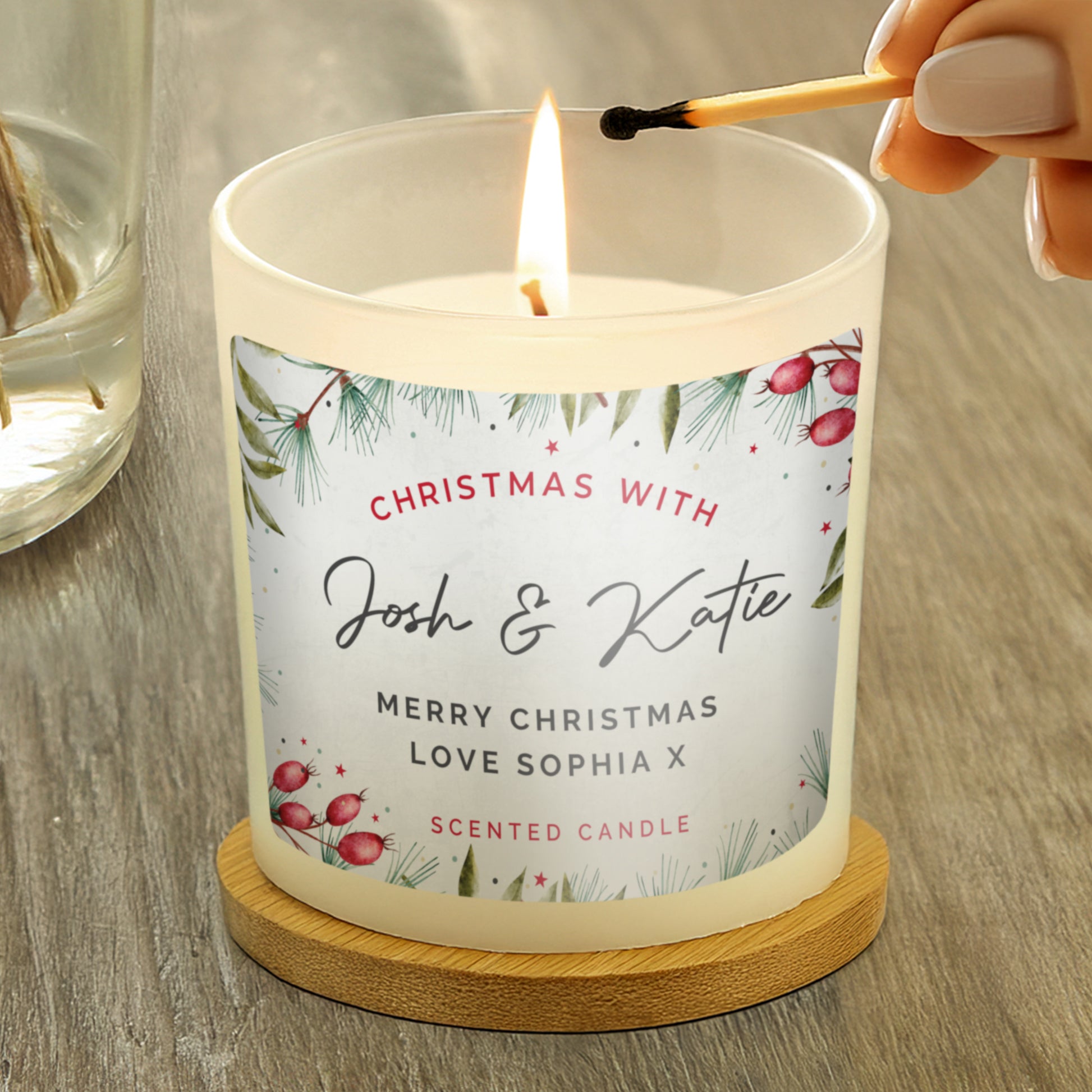 Personalised Christmas With... Scented Jar Candle - image 3