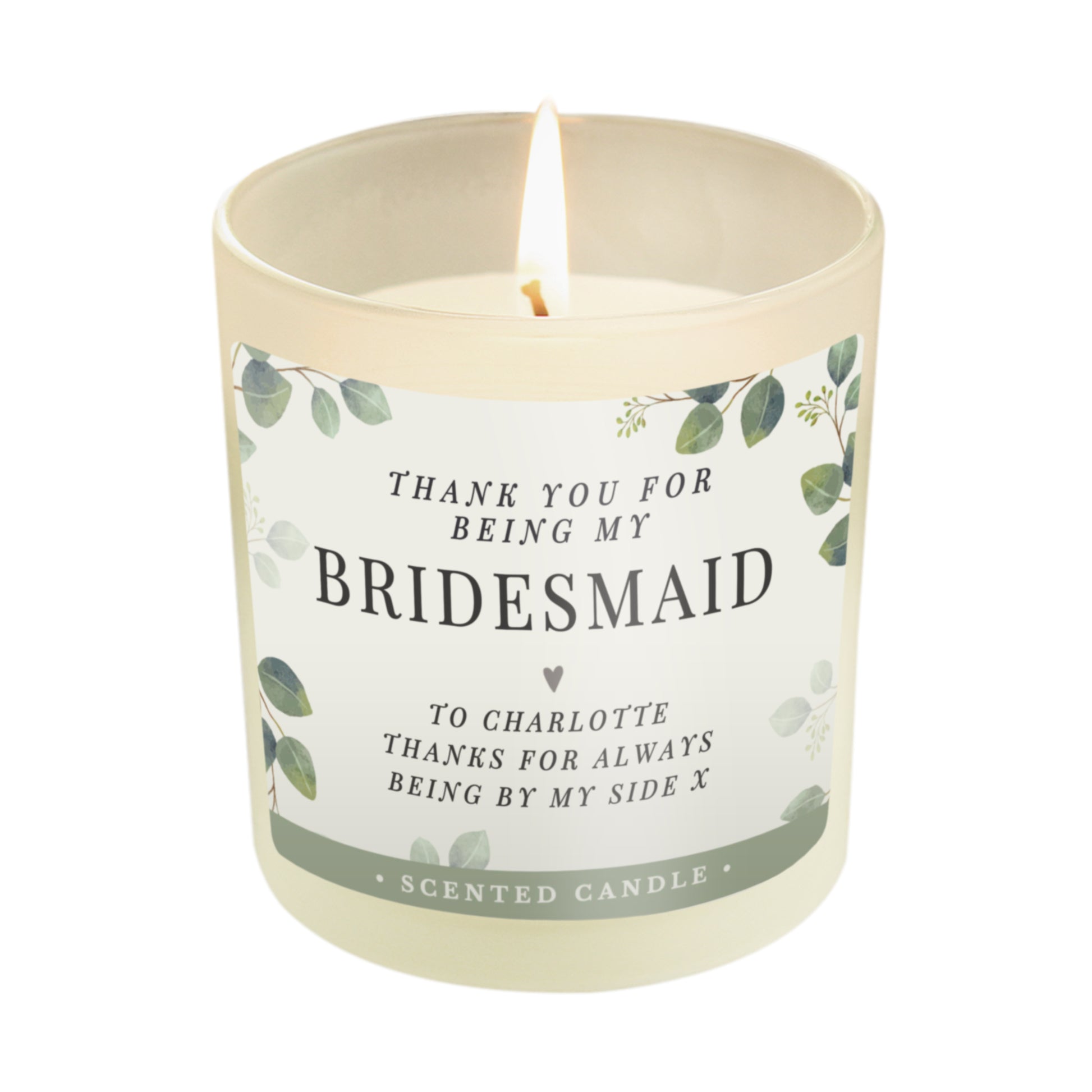 Personalised Botanical Thank You Wedding Party Jar Candle - image 5