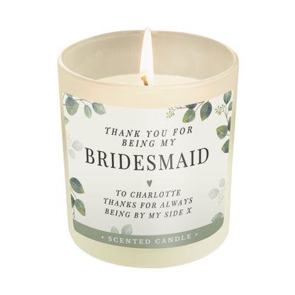 Personalised Botanical Thank You Wedding Party Jar Candle - image 5