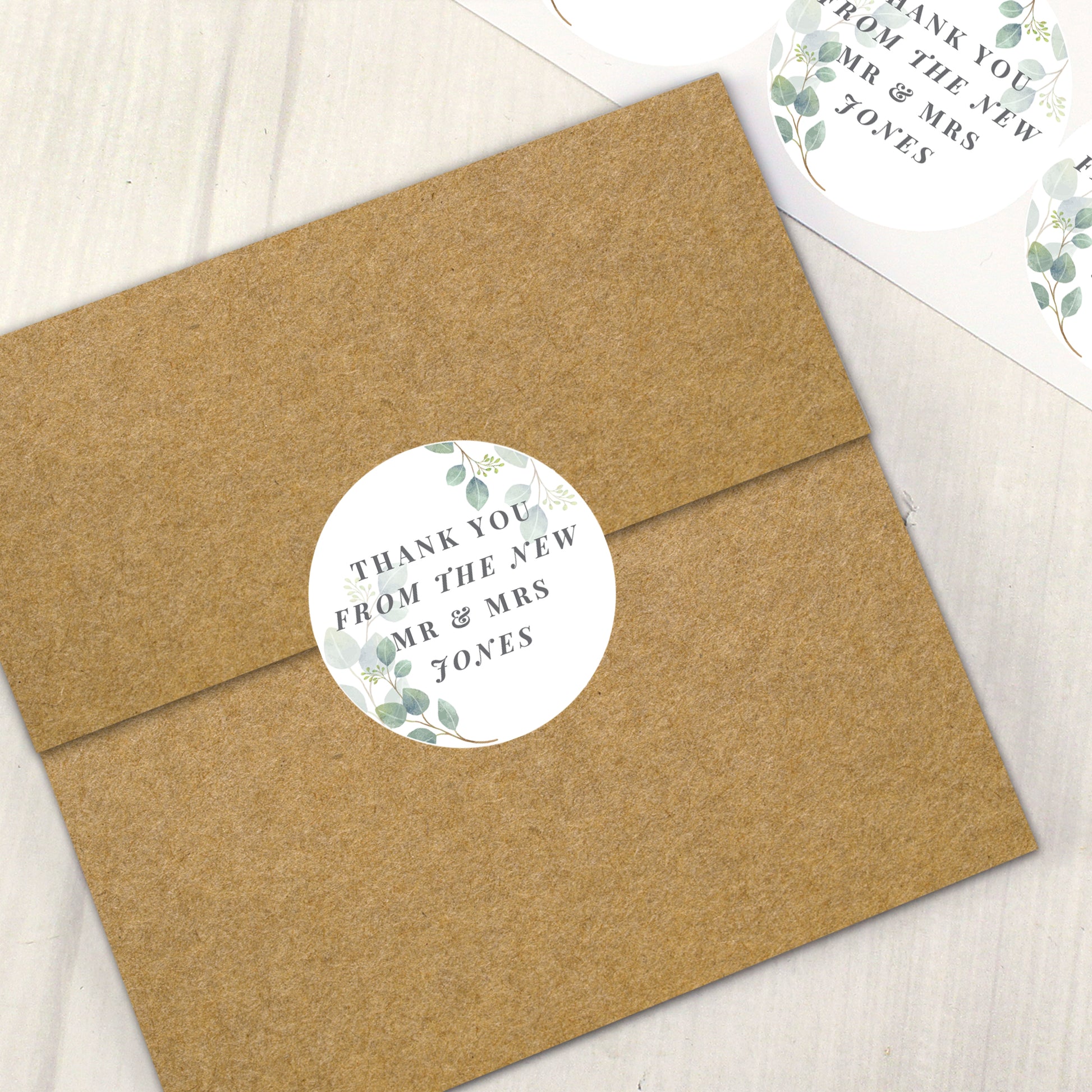 Personalised Botanical Free Text Sticker Set from Heartfelt Gifts