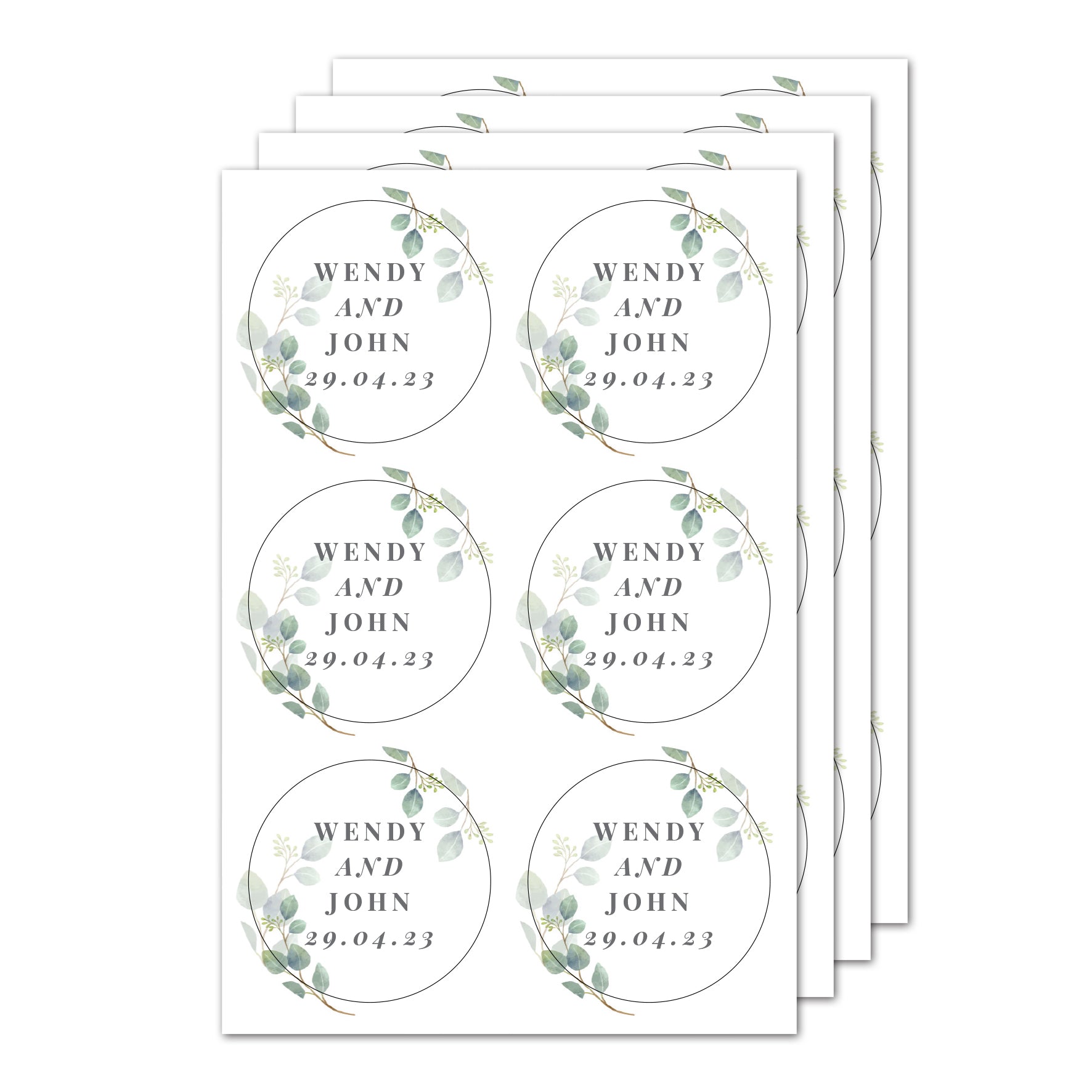 Personalised Botanical Free Text Sticker Set - image 5