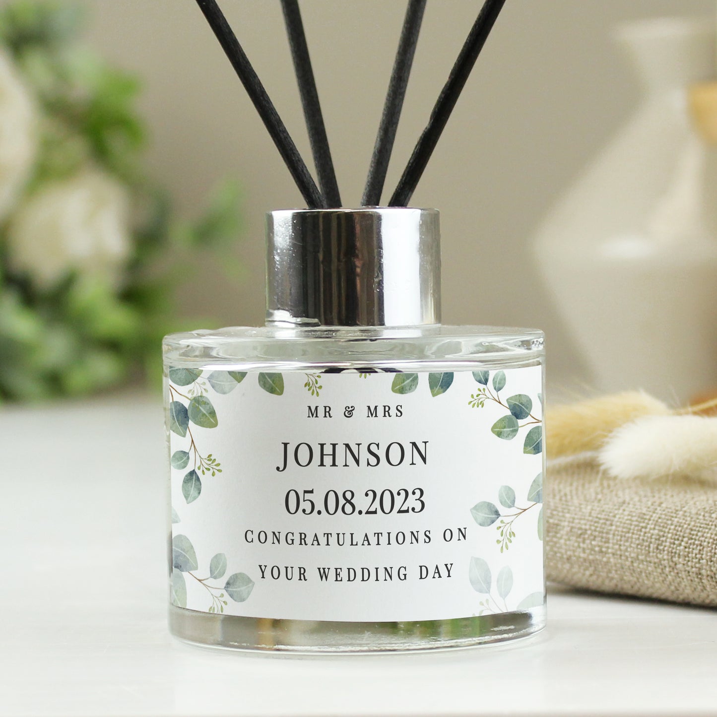 Personalised Botanical Free Text Reed Diffuser - image 3