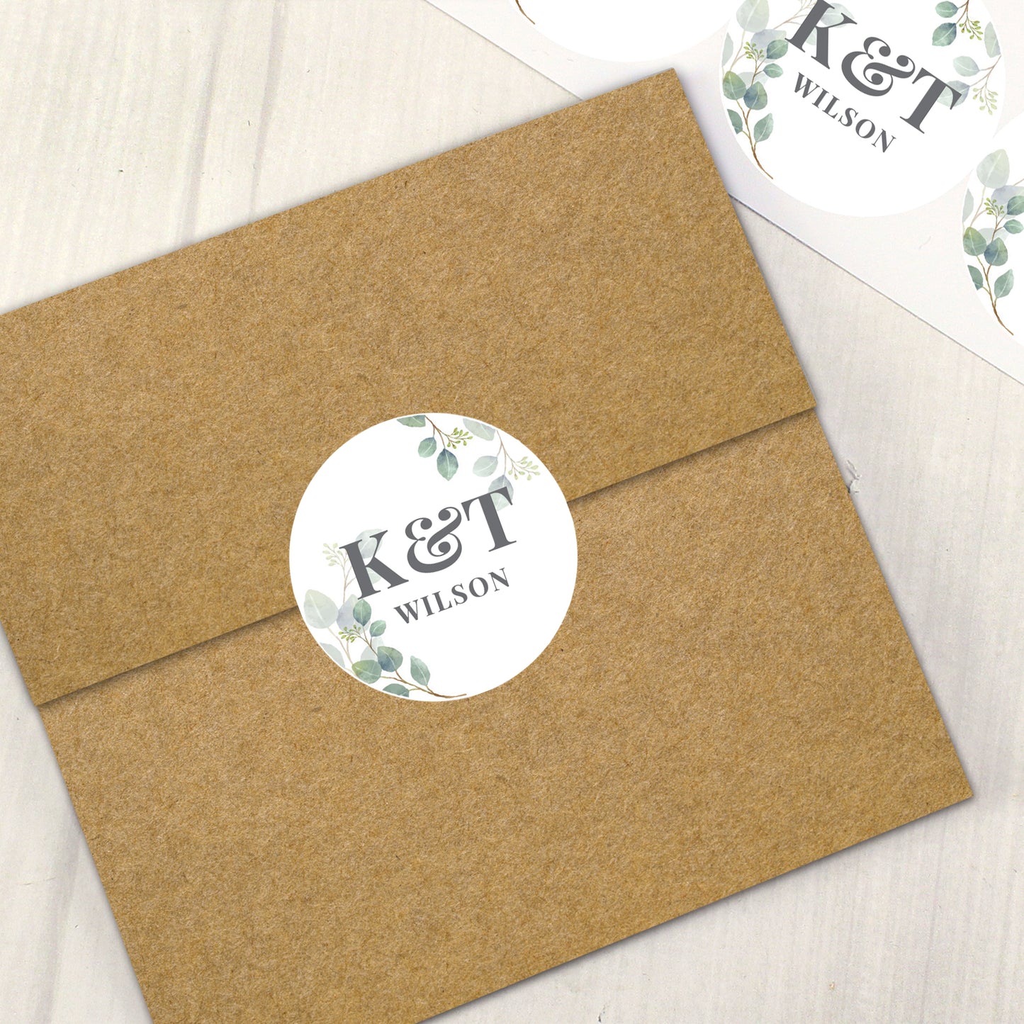 Personalised Botanical Initial Sticker Set from Heartfelt Gifts