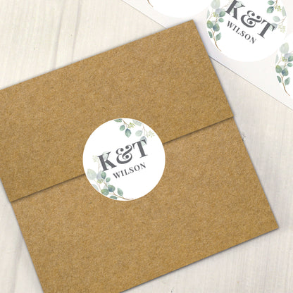 Personalised Botanical Initial Sticker Set from Heartfelt Gifts