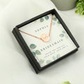 Personalised Botanical Sentiment Rose Gold Tone Necklace and Box from Heartfelt Gifts