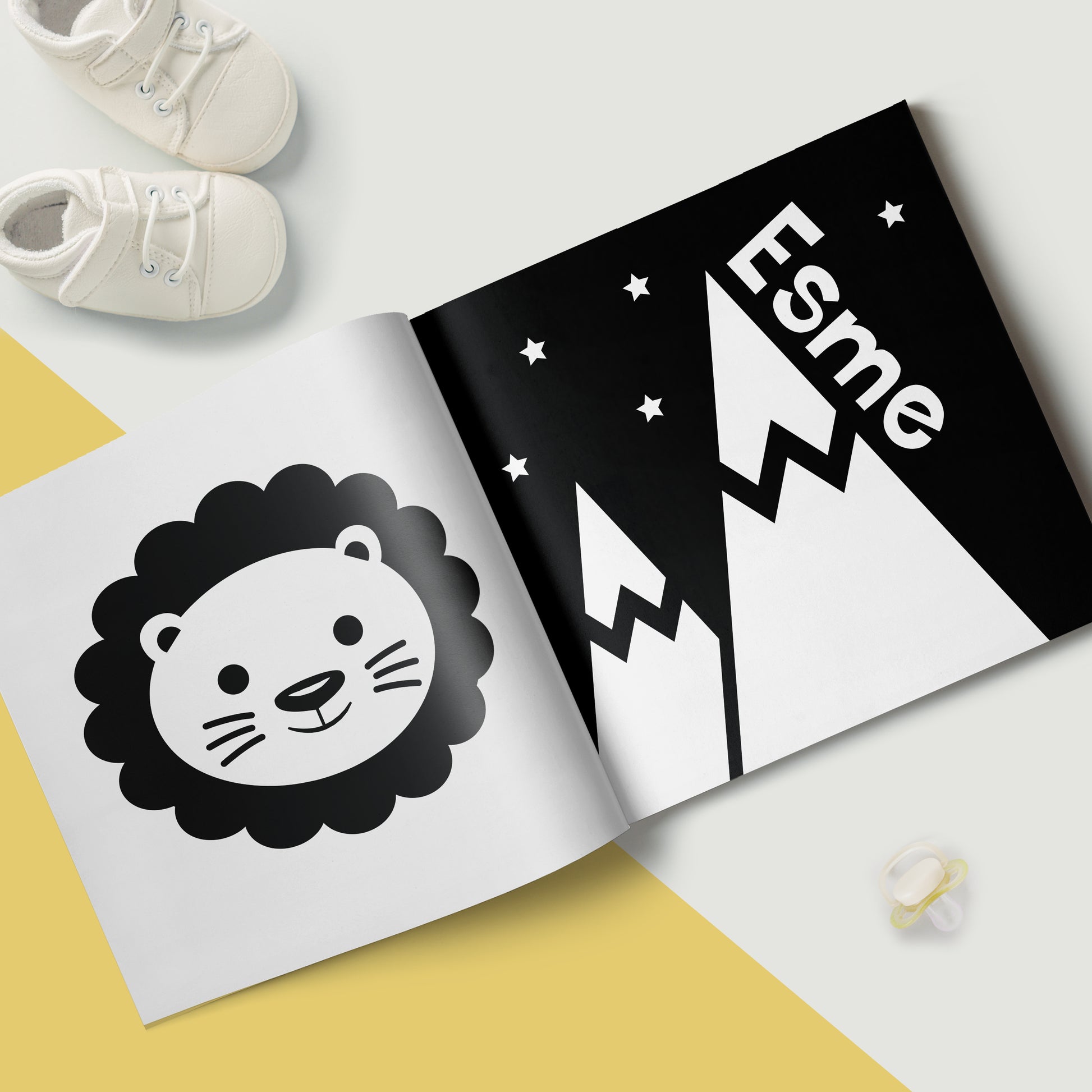 Personalised High Contrast Black and White Baby Book - image 3