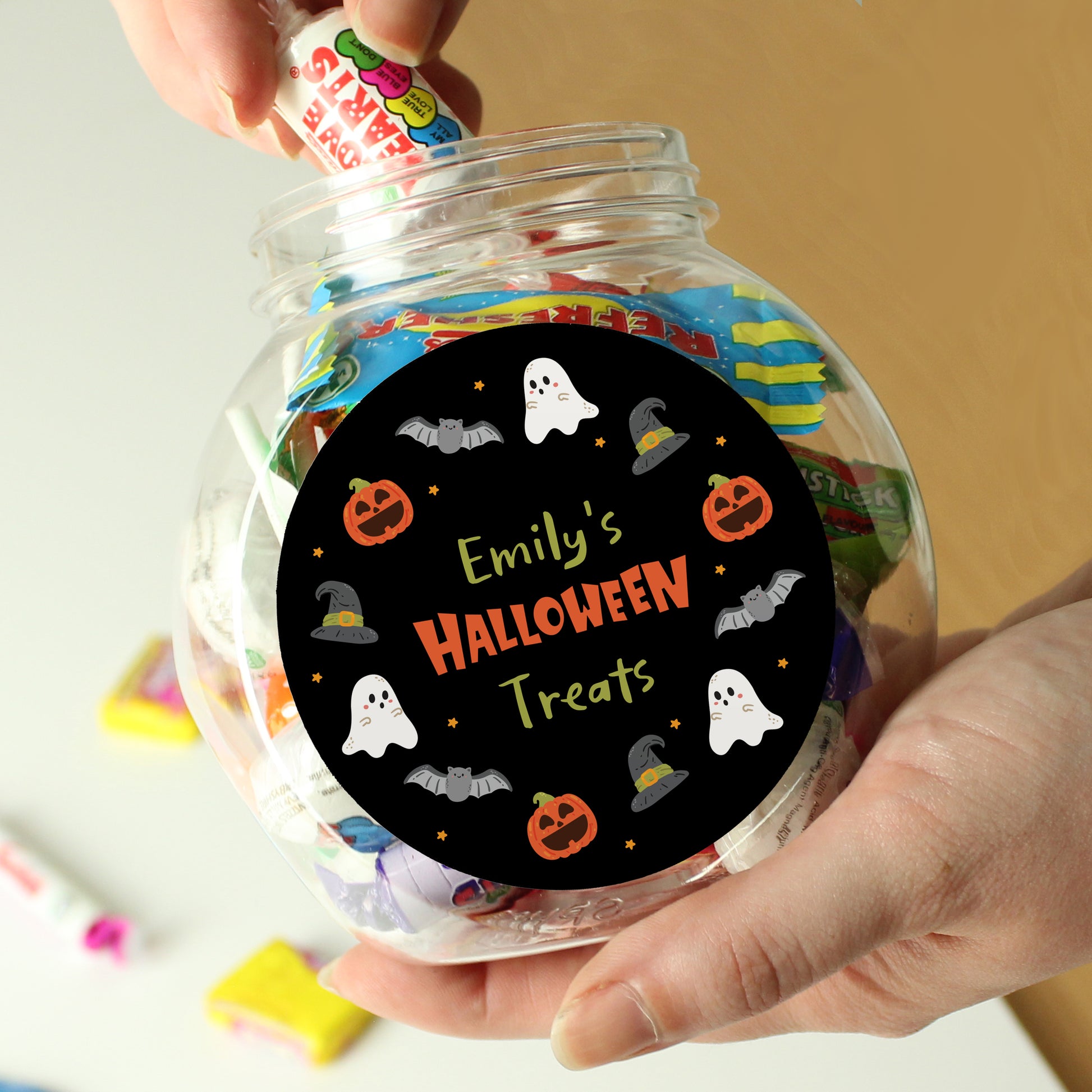 Personalised Halloween Sweets Jar from Heartfelt Gifts
