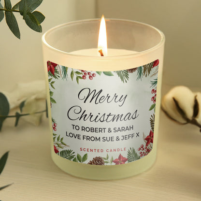 Personalised Christmas Scented Jar Candle from Heartfelt Gifts
