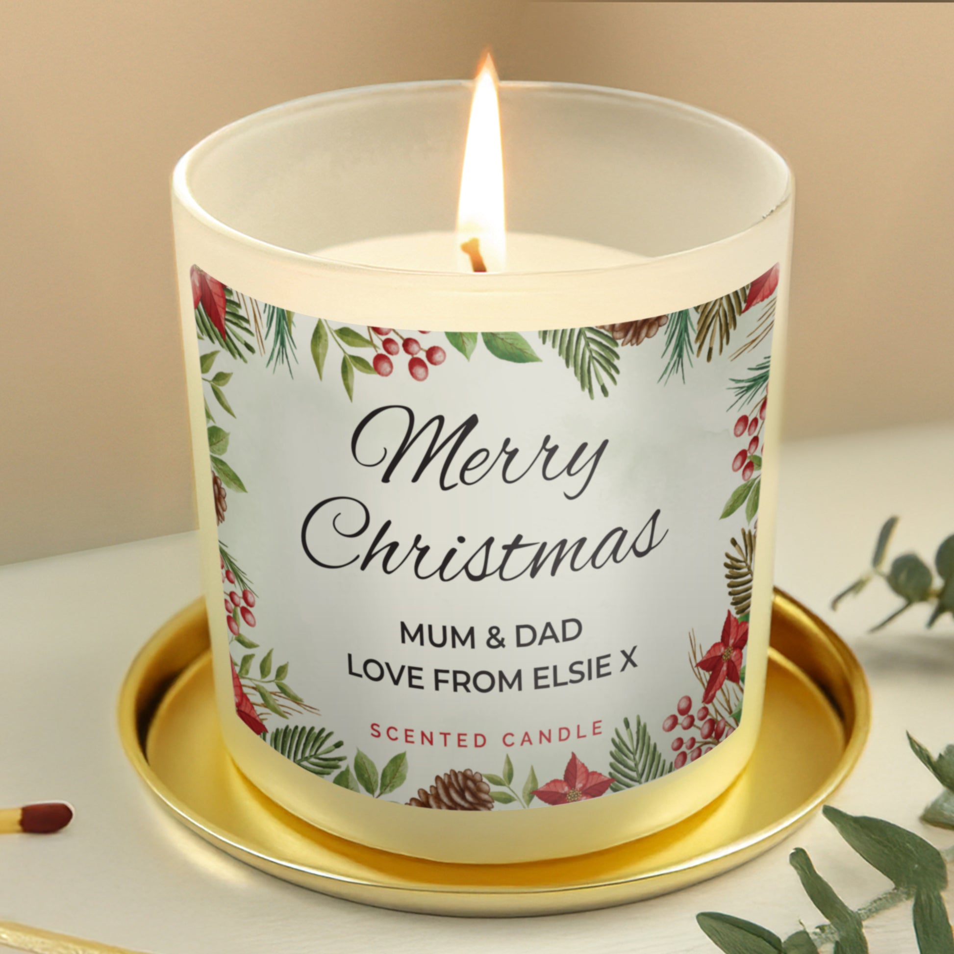 Personalised Christmas Scented Jar Candle - image 2