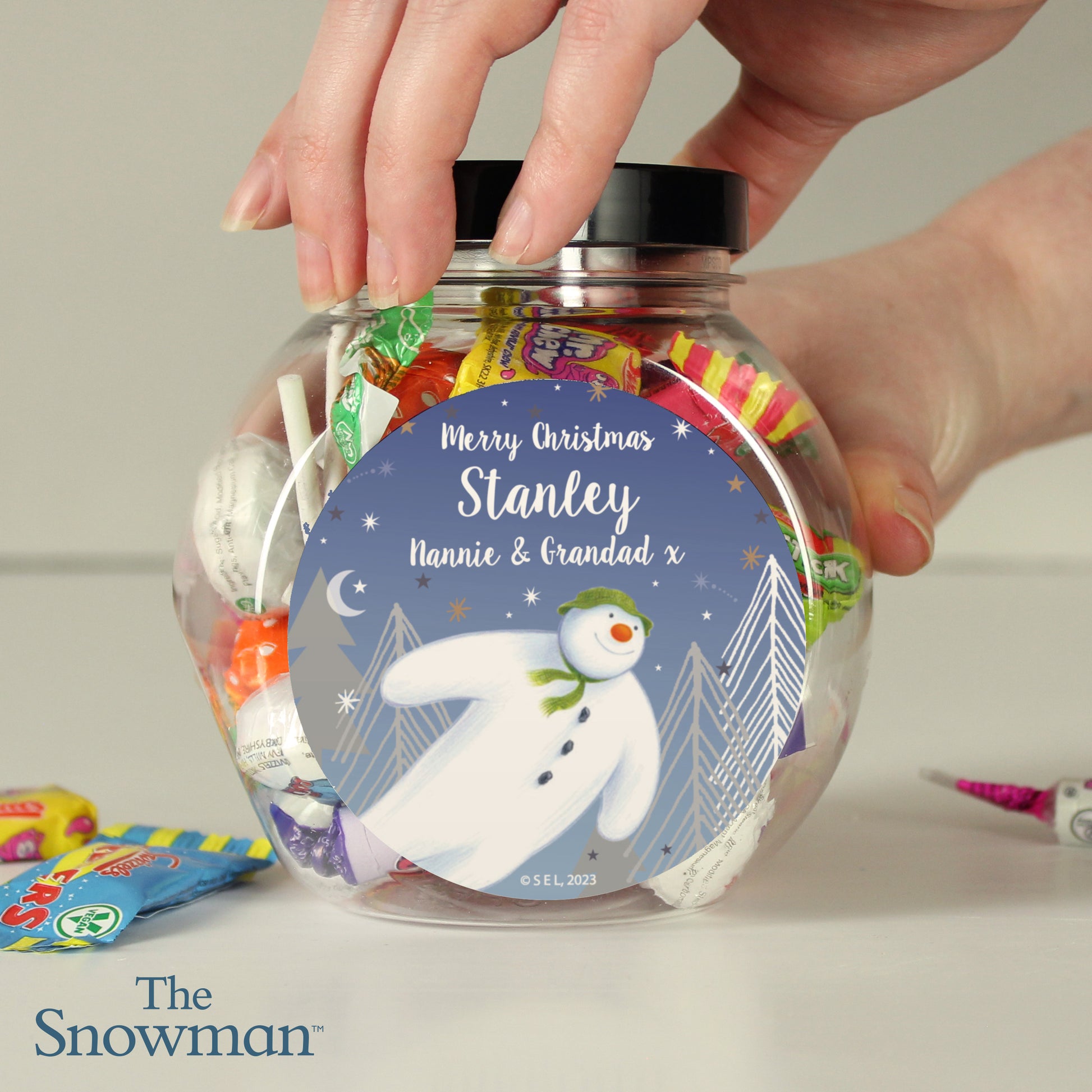 Personalised The Snowman Magical Adventure Sweet Jar - image 3