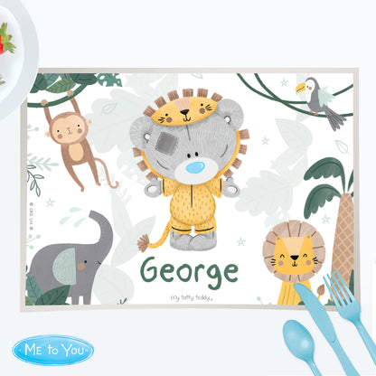 Personalised Tiny Tatty Teddy Jungle Animals Placemat from Heartfelt Gifts