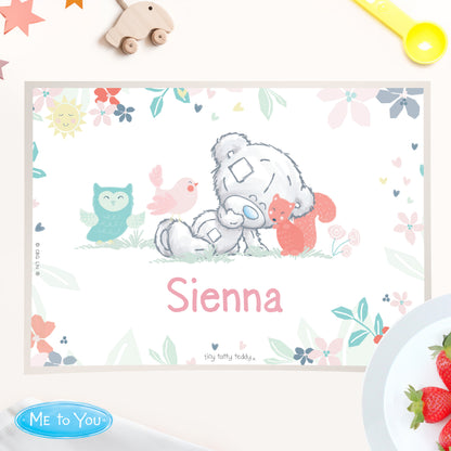 Personalised Tiny Tatty Teddy Woodland Animal Placemat from Heartfelt Gifts